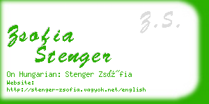 zsofia stenger business card